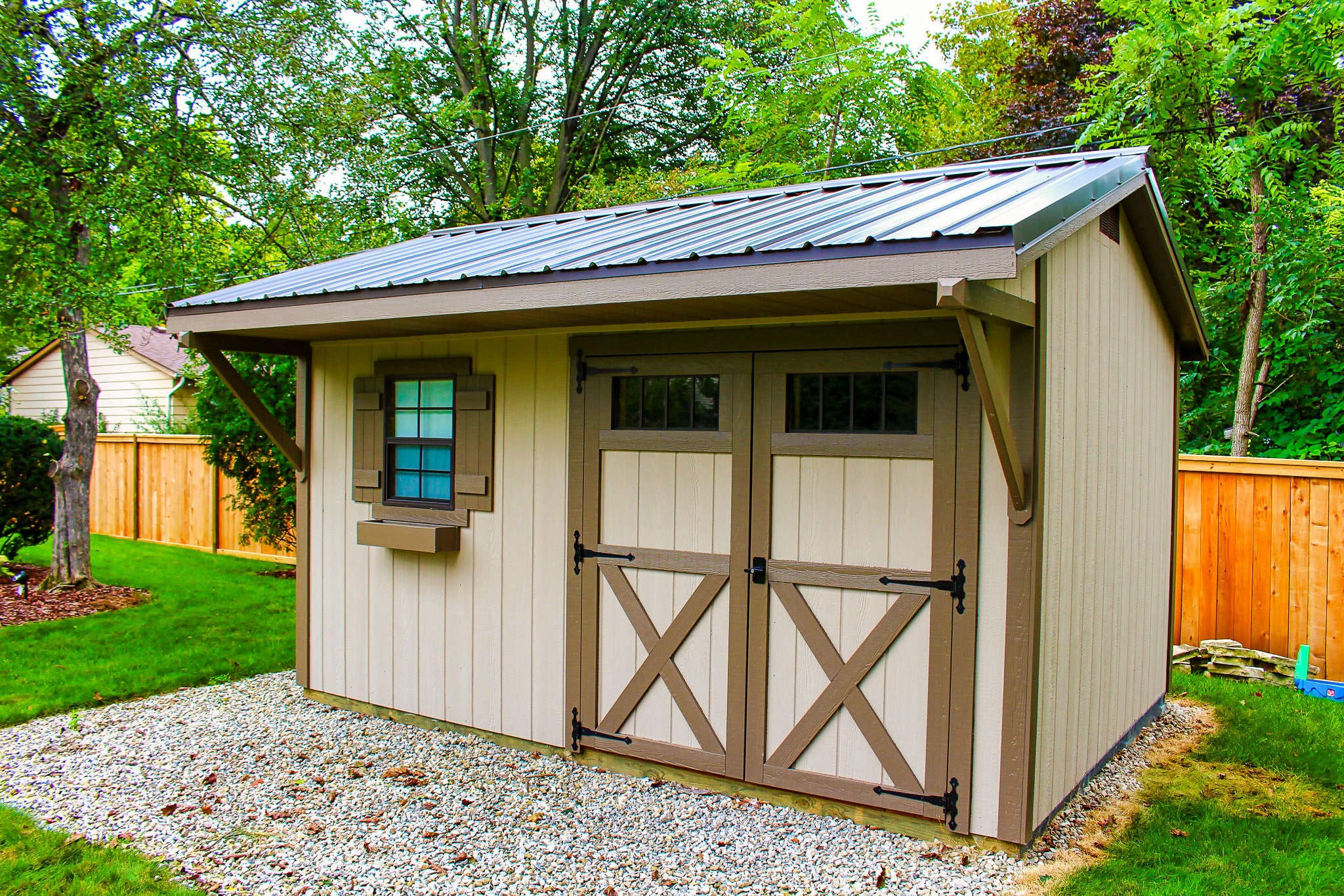 a beige quaker shed for sale in urbana oh