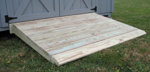 wood ramp shed option addition from Beachy Barns in Ohio